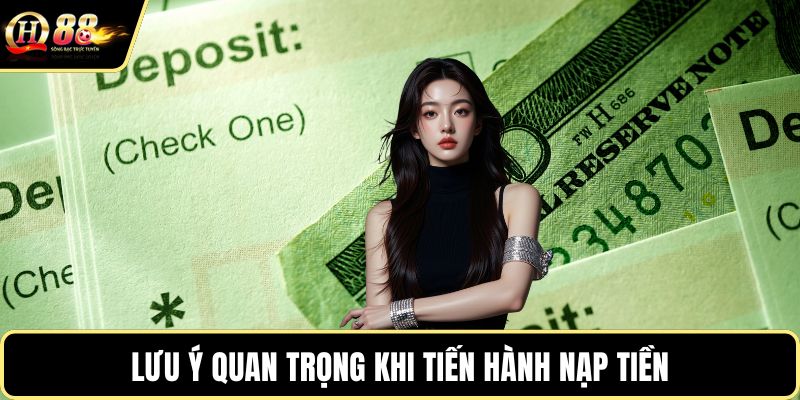 Lưu ý quan trọng khi tiến hành nạp tiền